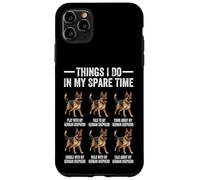 Cosas que hago en mi tiempo libre Pastor Alemán Papá Mamá Carcasa para iPhone 11 Pro Max
