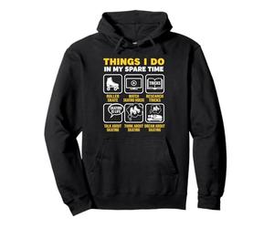 Cosas Que Hago en mi Tiempo Libre Patinador sobre Ruedas Sudadera con Capucha