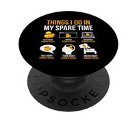 Cosas que hago en mi tiempo libre Pato de goma Patito PopSockets PopGrip Adhesivo