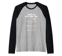 Cosas Que Hago en mi Tiempo Libre Pesca Pescador Camiseta Manga Raglan