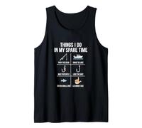 Cosas Que Hago en mi Tiempo Libre Pesca Pescador Camiseta sin Mangas