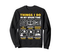 Cosas Que Hago en mi Tiempo Libre Puzzle Puzzle Juego Sudadera