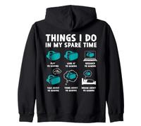 Cosas Que Hago en mi Tiempo Libre Realidad Virtual VR Gaming Sudadera con Capucha