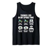 Cosas Que Hago en mi Tiempo Libre Tractor Farm Funny Farmer Camiseta sin Mangas