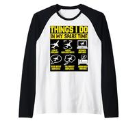 Cosas Que Hago en mis Aviones de Tiempo Libre Camiseta Manga Raglan