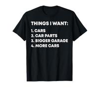 Cosas Que Quiero Coches Garaje Piezas de Coche Drift Car Racer Car Guy Camiseta
