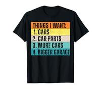 Cosas Que Quiero Coches Partes Entusiasta Motor mecánico automático Camiseta