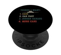 Cosas Que Quiero en mi Vida Parte del Coche Garaje más Grande Más Coche PopSockets PopGrip Adhesivo
