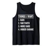 Cosas Que Quiero - Motor mecánico de automóviles para entusiastas de Las Piezas de automóvil Camiseta sin Mangas