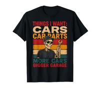 Cosas Que Quiero: Piezas de Coche, Garaje más Grande, Divertido mecánico Vintage Camiseta