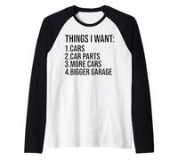 Cosas Que Quiero, repuestos y Garaje, Funny Car Guy Camiseta Manga Raglan