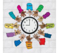 Cosas realmente buenas que ayudan a las manos durante todo el dνa Manecillas de reloj coloridas y fαciles de leer para la enseρanza de conceptos