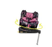 Cosatto All in All in All Rotate - Asiento giratorio de 360° para coche, grupo 0+123, 0-36 kg, 0-12 años, ISOFIX, ERF, antiescape (carbón ligero)