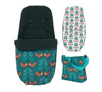 Cosatto Giggle - Paquete de accesorios 2 en 1, bolsa de cambio y saco para todas las estaciones, Fox Friends
