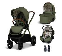 COSATTO Giggle 4 Travel System - Sistema de viaje 3 en 1, 0-25 kg aprox. 4 años de edad, plegable compacto, cochecito, capazo, unidad de asiento, asiento de coche i-Size Group 0+, asiento de coche y