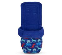 Cosatto Saco universal - Puntas acogedoras, cochecito acolchado de lujo para todas las estaciones, cochecito, forro de forro para cochecito, lavable, con bolsa canguro para manos (Dino Bright)