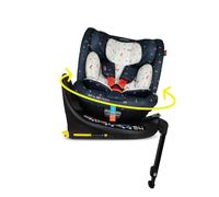 COSATTO All in All in All Extra i-Size - Asiento giratorio de 360° para coche, giro de 360°, grupo 0+123, 0-36 kg, 0-12 años, ISOFIX, ERF, sistema antiescape exclusivo (Doodle Days)