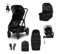 Cosatto Sistema de viaje 3 en 1, Wow 3 - Nacimiento a 25 kg, plegable compacto de doble dirección, capazo, unidad de asiento, asiento de coche iSize probado por ADAC, base giratoria ISOFIX,