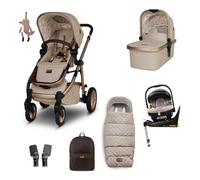 Cosatto Sistema de viaje 3 en 1, Wow 3 - Nacimiento a 25 kg, plegable compacto de doble dirección, capazo, unidad de asiento, asiento de coche iSize probado por ADAC, base giratoria ISOFIX,