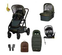 Cosatto Sistema de viaje 3 en 1, Wow 3 - Nacimiento a 25 kg, plegable compacto de doble dirección, capazo, unidad de asiento, asiento de coche iSize probado por ADAC, base giratoria ISOFIX,
