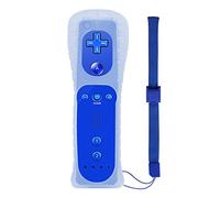 Cosaux Wii Remote Controller for Nintendo Wii and Wii U, FM02 Nintendo Wii Controller with Free Silicone Case and Wrist Strap - RoyalBlue (Third-Party Product)