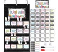Cosblank Class Jobs - Tabla de bolsillo educativa para gestión de clases, ayudante del profesor para el aula, tablón de anuncios imprescindible para jardín de infantes, preescolar, primaria (cuaderno