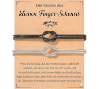 Cosblisvia 2 Unidades de Pulseras para Parejas, Pulseras de Amistad, Pulsera con Nudo para Amantes, Parejas, Amigos para Uso Diario, Fiesta, Viaje (17.7cm Oro)