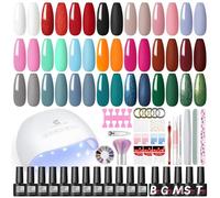 COSCELIA Kit Uñas Semipermanentes, 20 Colors Uñas Semipermanentes Kit Completo con Lámpara U V Kit Manicura Semipermanente y Base, Top Coat Glitter y Mate