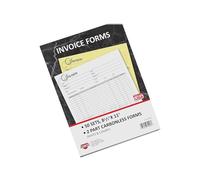 Cosco Libro de formularios de facturas con deslizamiento, artístico, 8 1/2 x 11 pulgadas, 2 partes sin carbono, 50 juegos (074003)