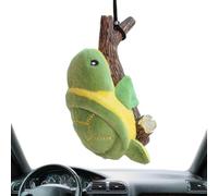 Cosculador de espejo retrovisor de vagabundos de peluche: linda tortuga y panda colgando peluche para el interior del automóvil | Accesorios de automóviles blandos para llaves, bolsas, mochilas, encan