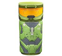 CosCups by Numskull Halo Master Chief - Taza de cerámica con funda de goma, 400 ml, producto oficial de Halo