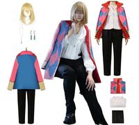 CosDogs Anime El Castillo Ambulante Howl Cosplay Disfraz con Peluca Camisa Abrigo Accesorios Hombres Mujeres Adultos Niños Traje Halloween Carnaval juego de rol kimono