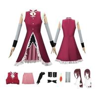 CosDogs Anime Puella Magi Madoka Magica Sakura Kyouko Cosplay disfraz con peluca Vestido rojoaccesorios mujeres hombres niños traje Halloween carnaval kimono traje