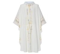 COSDREAMER Bata para hombre y mujer, para sacerdote, pastor, celebrante, casulla, iglesia católica, padre, misa, Blanco, talla única