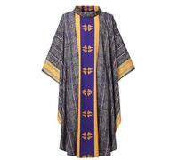 COSDREAMER Bata unisex de sacerdote celebrante casulla católica iglesia padre misa vestimenta (morado)