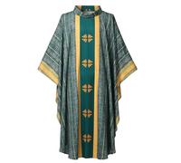 COSDREAMER Bata unisex de sacerdote celebrante casulla católica iglesia padre misa vestimenta (verde)