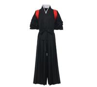 COSDREAMER Kimono samurái japonés para hombre, uniforme tradicional de Aikido Kendo, artes marciales, disfraz de anime (rojo, L)