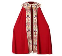COSDREAMER Vestimentas católicas unisex de la iglesia para hacer frente a sacerdote celebrante casulla masiva vestments capa (rojo, XL)