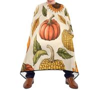 Cosecha Calabaza Maíz Girasol Unisex Capas De Corte Peluquería Ligero Capas Cortar Pelo Ajustable Capa De Barbero Para Hogar Peinado Cortes Y Colores 168X140Cm