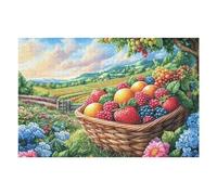 Cosecha de Cesta de Frutas Puzzle 1000 Piezas Desafío Intelectual Avanzado Tiempo Feliz Rompecabezas para Adultos Obra De Arte Colorido DIY Creativo Decoración Hogar 1000 PCS