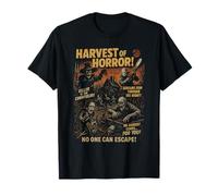 Cosecha De Horror Farm Película Póster Vintage Halloween Camiseta