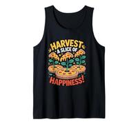 Cosecha una Rebanada de Felicidad Diseño de Plantas de Pizza Camiseta sin Mangas