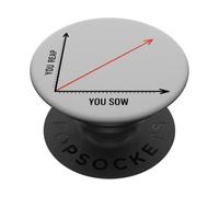 Cosechas lo que siembras | Gráfico de líneas profundo inspirador PopSockets PopGrip Adhesivo