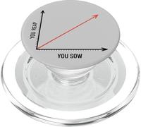 Cosechas lo que siembras | Gráfico de líneas profundo inspirador PopSockets PopGrip para MagSafe