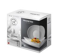 cosedacasa Juego de platos de mesa de Bormioli Prometeo para 6 o 12 personas, 18 o 36 piezas