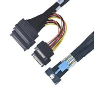 Cosentoll PCIe Gen4 MCIO x8 to 2x SFF-8639 - Cable para SSD U.2 NVMe con SATA de 15 pines (50 cm)