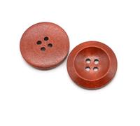 Coser Botones 10 botones redondos de madera de 2/4 agujeros de 10-38 mm for ropa, abrigos, decoraciones, accesorios de costura, 5 colores opcionales.(TYPE-T,10pcs 15mm)