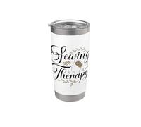 Coser es mi terapia Fun Seamstress Quilter Vaso térmico de acero inoxidable de doble pared