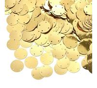 coser lentejuelas, 4 agujeros plateados for manualidades, 50 g, planos, grandes, redondos, for ropa, bolsos, accesorios, bricolaje, copos dorados y negros, 20/25/35 mm(B 20mm)