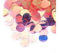 coser lentejuelas, 4 agujeros plateados for manualidades, 50 g, planos, grandes, redondos, for ropa, bolsos, accesorios, bricolaje, copos dorados y negros, 20/25/35 mm(G 20mm)